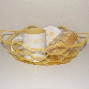 NWOT Michaels Kitchen Set: Mug, Coasters, Napkin Rings, & Basket
